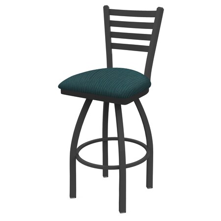 Holland Bar Stool Co 36" Swivel Bar Stool, Pewter Finish, Graph Tidal Seat 41036PW022